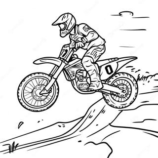 Aventyrlig Supercross Dirt Bike Bana Malarbild 98422 37269