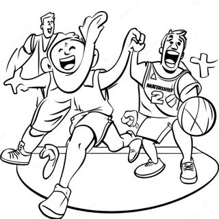 Energetiska March Madness Spelare Malarbild 98525 37351