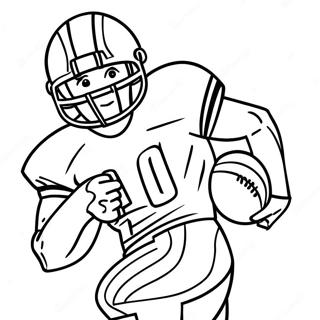 Michigan Fotbollsspelare I Aktion Malarbild 98957-37678