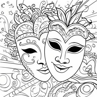 Dramatiska Teatermasker Malarbild 99652-38413